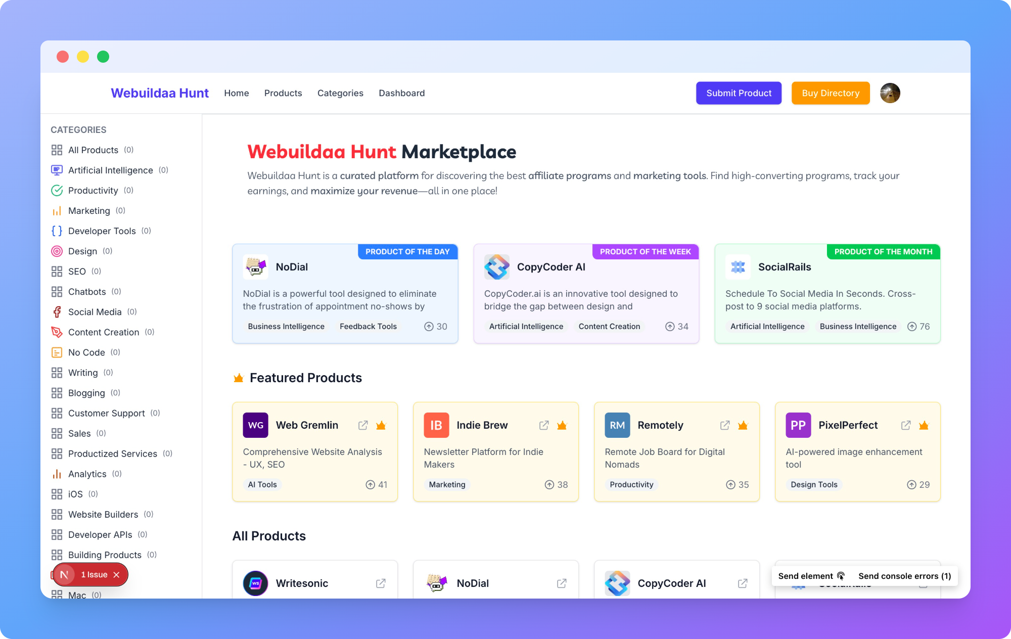 Affiliatio Directory Screenshot